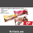 Allahindlus - Alpenrose glasuuriga dessert, 35 g
• vanilli
• šokolaadijäätis
• vaarika