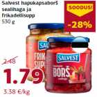 Allahindlus - Salvest hapukapsaborš
sealihaga ja
frikadellisupp
530 g