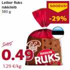 Allahindlus - Leibur Ruks
rukkileib
380 g