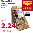 Allahindlus - Mamma BBQ
rebitud sealihaga
võileib
185 g