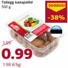 Allahindlus - Tallegg kanapallid
500 g