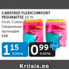 CAREFREE FLEXICOMFORT PESUKAITSE 20 TK