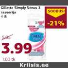 Allahindlus - Gillette Simply Venus 3
raseerija

