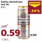 Allahindlus - Baltika alkoholivaba
hele õlu