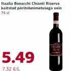 Allahindlus - Itaalia Bonacchi Chianti Riserva
kaitstud päritolunimetusega vein
75 cl