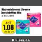 Hügieenisidemed Libresse Invisible Ultra Thun