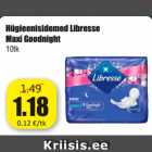 Allahindlus - Hügieenisidemed Libresse
Maxi Goodnight
10tk
