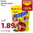 Allahindlus - Nestle
Nesquik kakao
400 g