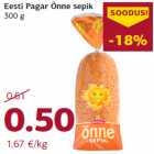 Allahindlus - Eesti Pagar Õnne sepik
300 g