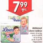 Allahindlus - Mähkmed Libero Up&Go .maxi+ l0-14 kg,22 tk /0,36/tk
.xl 13-20 kg,20 tk /0.40/tk 