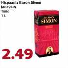 Allahindlus - Hispaania Baron Simon lauavein Tinto 1 L