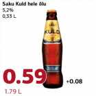 Allahindlus - Saku Kuld hele õlu 5,2% 0,33 L