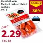 Allahindlus - Maks&Moorits
Maitselt mahe grillvorst