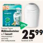 Allahindlus - Tommee Tippee
Mähkmekonteiner
+ 1 kassett