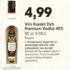 Allahindlus - Viin Russkii Dyh Premium Vodka 40%, 50 cl