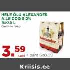 HELE ÕLU ALEXANDER
A.LE COQ 5,2%
6x0,5 L