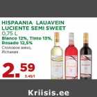 HISPAANIA LAUAVEIN
LUCIENTE SEMI SWEET
0,75 L