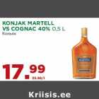 Allahindlus - KONJAK MARTELL
VS COGNAC 40% 0,5 L