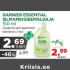 Allahindlus - GARNIER ESSENTIAL
SILMAMEIGIEEMALDAJA
150 ml