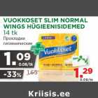 Allahindlus - VUOKKOSET SLIM NORMAL
WINGS HÜGIEENISIDEMED
14 tk