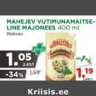 Allahindlus - MAHEJEV VUTIMUNAMAITSELINE
MAJONEES 400 ml