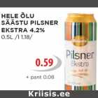 HELE ÕLU
SÄÄSTU PILSNER
EKSTRA 4.2%