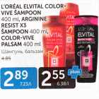 L´OREAL ELVITAL COLOR-VIVE ŠAMPOON 400 ML, ARGININE RESIST X3 ŠAMPOON 400 ML, COLOR-VIVE PALSAM 400 ML