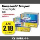 Allahindlus - Tampoonid Tampax
Compak Regular
16tk