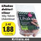 Allahindlus - Lihakas
doktori-
viiner
360g / Rakvere
Lihakombinaat