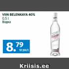 Allahindlus - VIIN BELENKAYA 40%
0,5 l