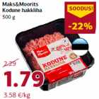 Allahindlus - Maks&Moorits
Kodune hakkliha
500 g