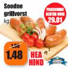 Allahindlus - Soodne grillvorst kg