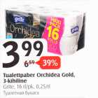 Tualettpaber Orchidea Gold, 3-kihiline