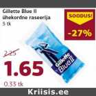 Allahindlus - Gillette Blue II
ühekordne raseerija
5 tk