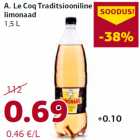 Allahindlus - A. Le Coq Traditsiooniline
limonaad
1,5 L