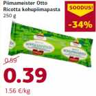 Allahindlus - Piimameister Otto
Ricotta kohupiimapasta
250 g