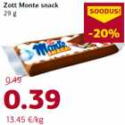 Allahindlus - Zott Monte snack
29 g