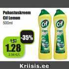 Allahindlus - Puhastuskreem
Cif Lemon
500ml
