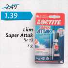 Allahindlus - Liim Super Attak 3 g