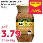 Allahindlus - Jacobs Cronat Gold
lahustuv kohv
100 g