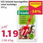 Allahindlus - Viči Atlandi heeringafilee
salat kartuliga
400 g