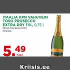 ITAALIA KPN VAHUVEIN
TOSO PROSECCO
EXTRA DRY 11%, 0,75 l