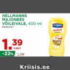 HELLMANNS
MAJONEES
VÕILEIVALE, 400 ml