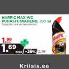 HARPIC MAX WC
PUHASTUSVAHEND, 750 ml