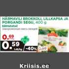 HÄRMAVILI BROKKOLI, LILLKAPSA JA
PORGANDI SEGU, 400 g