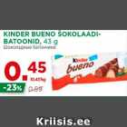 Allahindlus - KINDER BUENO ŠOKOLAADIBATOONID,
43 g