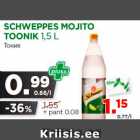 Allahindlus - SCHWEPPES MOJITO
TOONIK 1,5 L