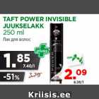 Allahindlus - TAFT POWER INVISIBLE
JUUKSELAKK
250 ml