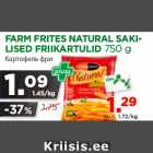 Allahindlus - FARM FRITES NATURAL SAKILISED
FRIIKARTULID 750 g