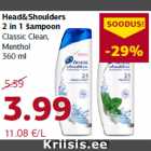 Allahindlus - Head&Shoulders
2 in 1 šampoon